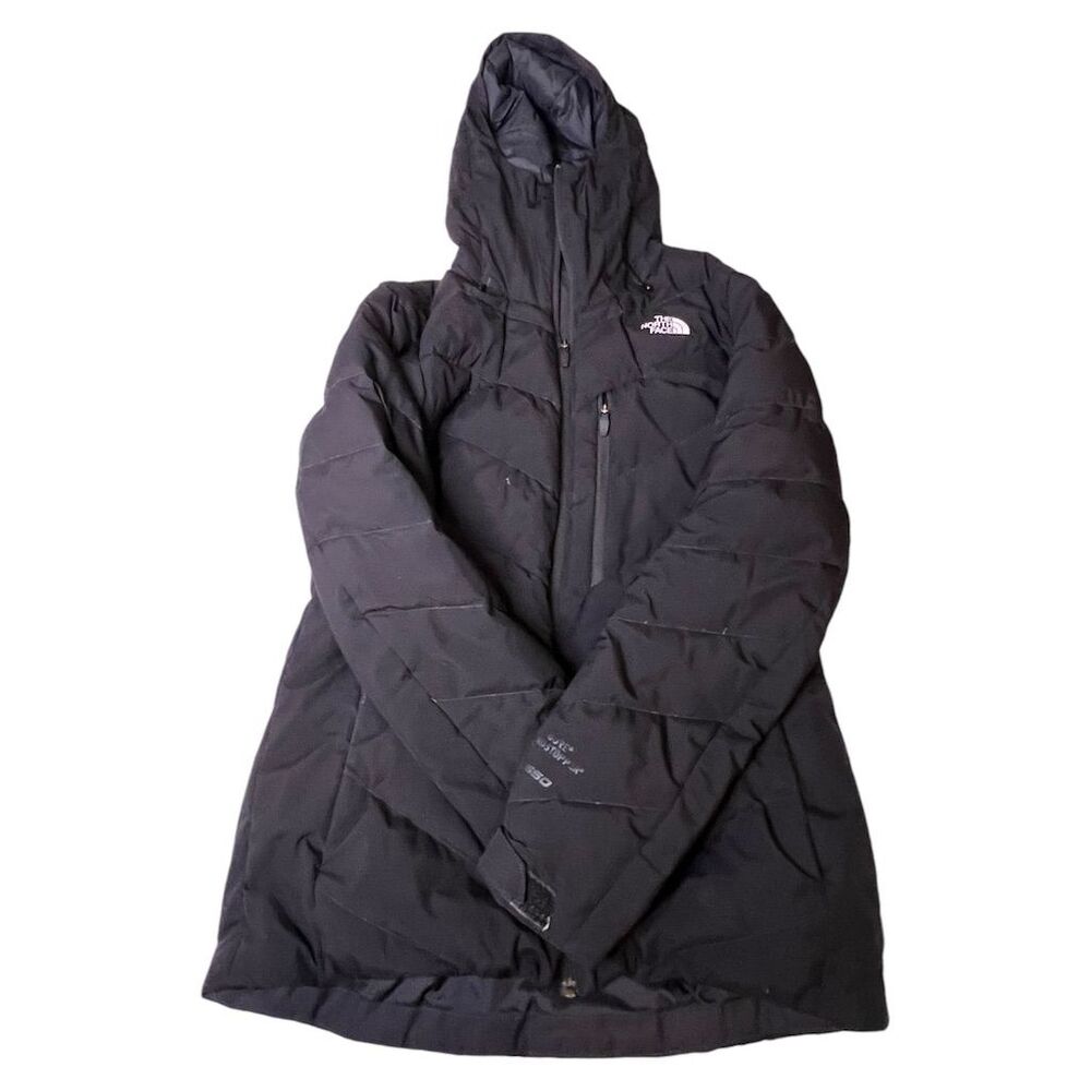The North Face Women's Black Puffer Jacket M 550 Down Hooded Winter Coat